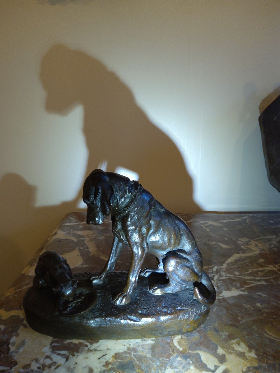 Bronze Dog And Cat By De Gericke-photo-4